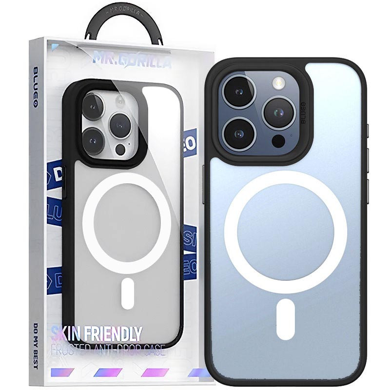 TPU + PC чохол Blueo Skin Friendly Frosted with Magnetic Fit для Apple iPhone 14 Pro Max (6.7″) Чорний / Black