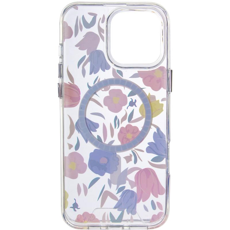 TPU + PC чохол Clear Garden with Magnetic Fit для Apple iPhone 16 Pro (6.3″) Tropical Art