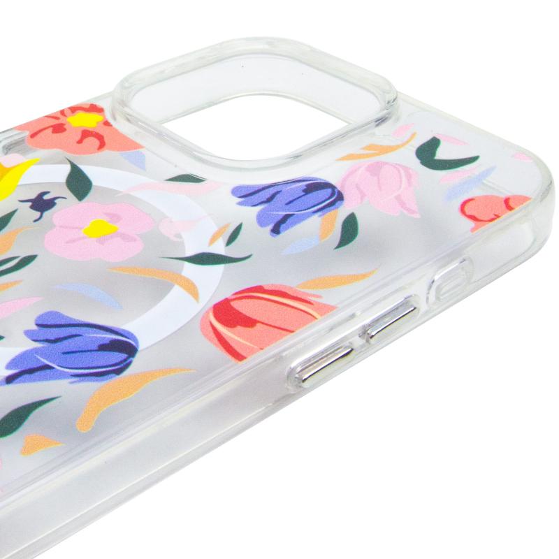 TPU + PC чохол Clear Garden with Magnetic Fit для Apple iPhone 16 Pro (6.3″) Tropical Art