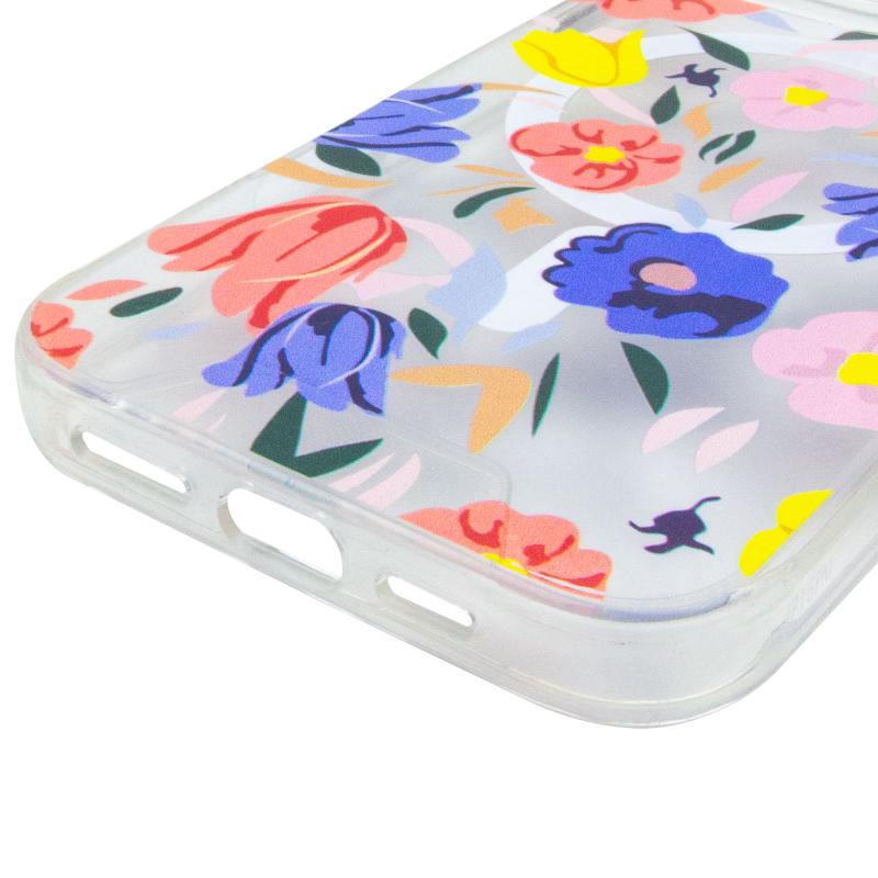 TPU + PC чохол Clear Garden with Magnetic Fit для Apple iPhone 16 Pro (6.3″) Tropical Art