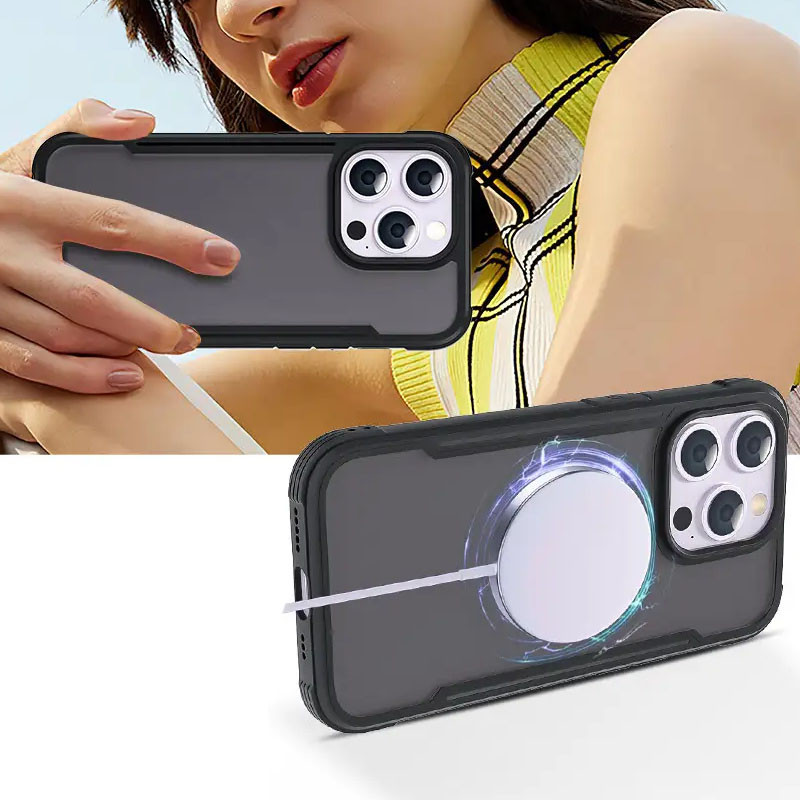 TPU + PC чохол Defense Matte для Apple iPhone 15 Pro Max (6.7″) Чорний