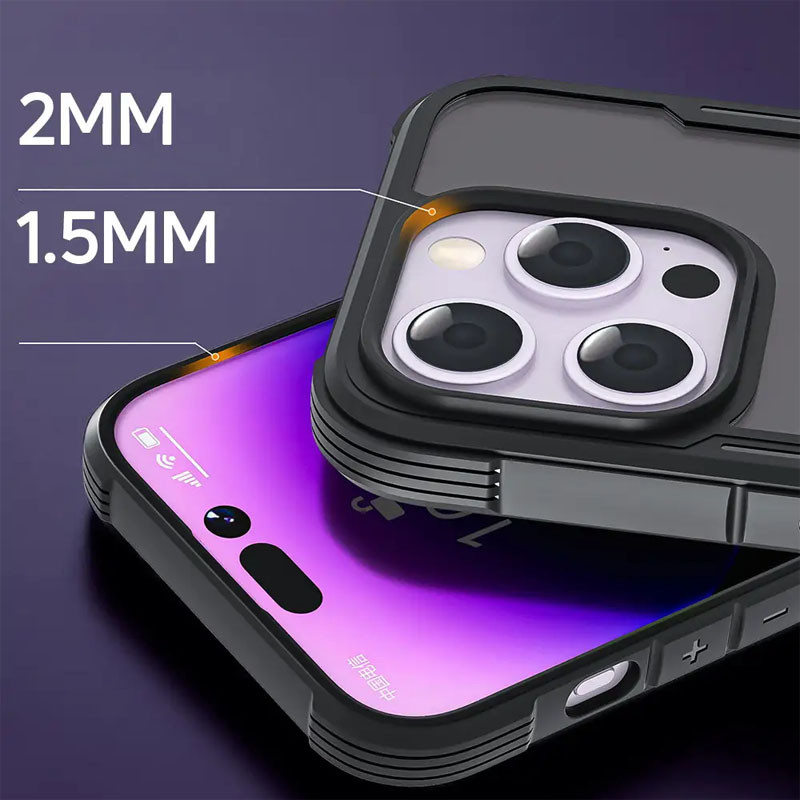 TPU + PC чохол Defense Matte для Apple iPhone 15 Pro Max (6.7″) Чорний