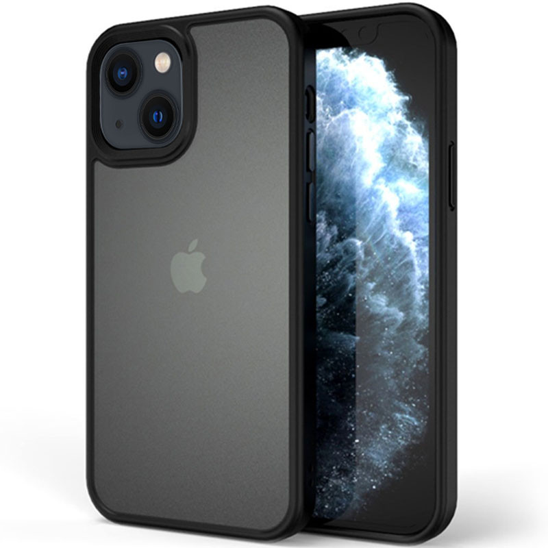 TPU + PC чохол Metal Buttons для Apple iPhone 13 mini (5.4″) Чорний / Black