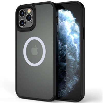 TPU+PC чохол Metal Buttons with Magnetic Fit для Apple iPhone 12 Pro Max (6.7")