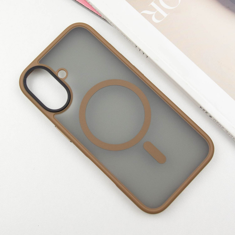TPU + PC чохол Metal Buttons with Magnetic Fit для Apple iPhone 16 (6.1″)