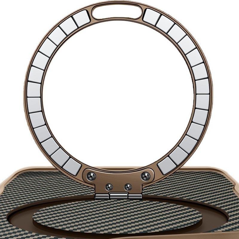 TPU + PC чохол Metal Buttons with Magnetic Fit Carbon Ring для Apple iPhone 17 Pro (6.3″)