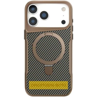TPU+PC чохол Metal Buttons with Magnetic Fit Carbon Ring для Apple iPhone 17 (6.3")