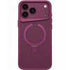 TPU+PC чохол Metal Buttons with Magnetic Fit Carbon Ring для Apple iPhone 17 Pro / 18 Pro (6.3") Бордовий