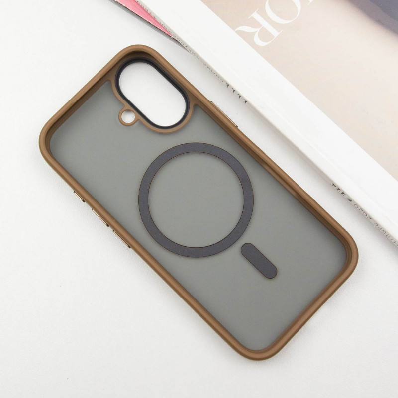 TPU + PC чохол Metal Buttons with Magnetic Fit для Apple iPhone 16 (6.1″)