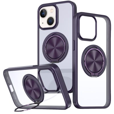 TPU+PC чохол Metal Ring with Magnetic Fit для Apple iPhone 15 (6.1")