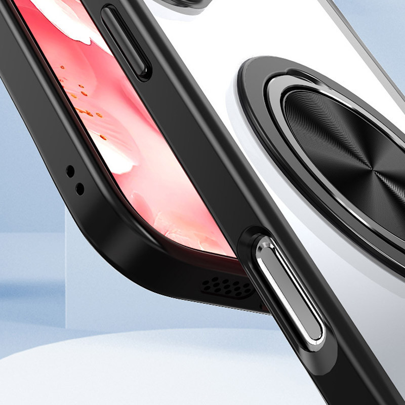 TPU + PC чохол Metal Ring with Magnetic Fit для Apple iPhone 16 Pro Max (6.9″)