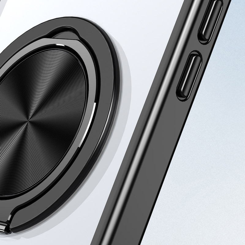 TPU + PC чохол Metal Ring with Magnetic Fit для Apple iPhone 15 Pro (6.1″)
