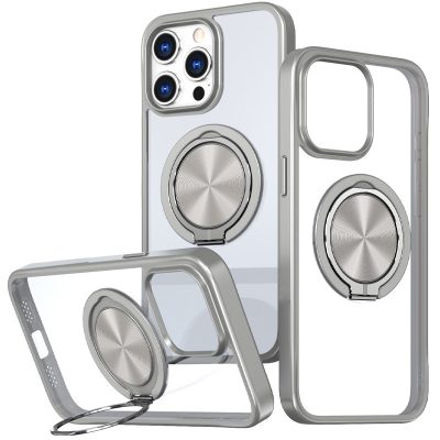 TPU+PC чохол Metal Ring with Magnetic Fit для Apple iPhone 15 Pro (6.1")