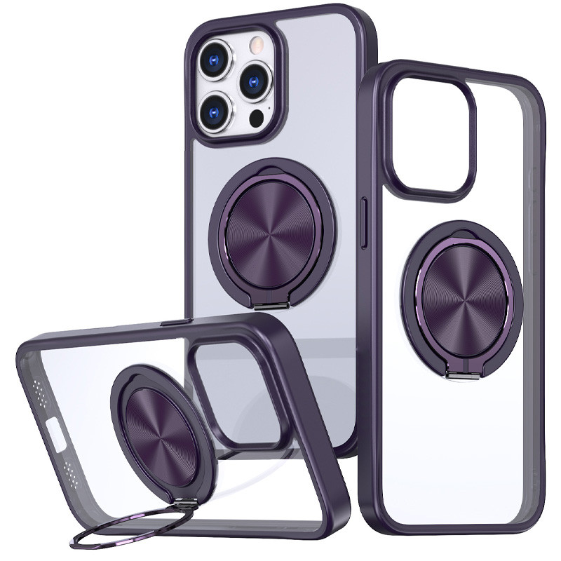 TPU + PC чохол Metal Ring with Magnetic Fit для Apple iPhone 13 Pro Max (6.7″) / 12 Pro Max (6.7″)