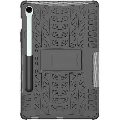 TPU+PC чохол Protector Stand для Samsung Galaxy Tab S9 / S9 FE / S10 FE (Pen slot) Black