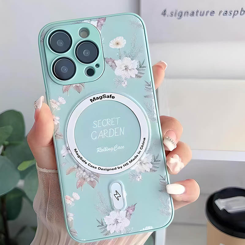 TPU + PC чохол Secret Garden with Magnetic Fit для Apple iPhone 15 Pro (6.1″)