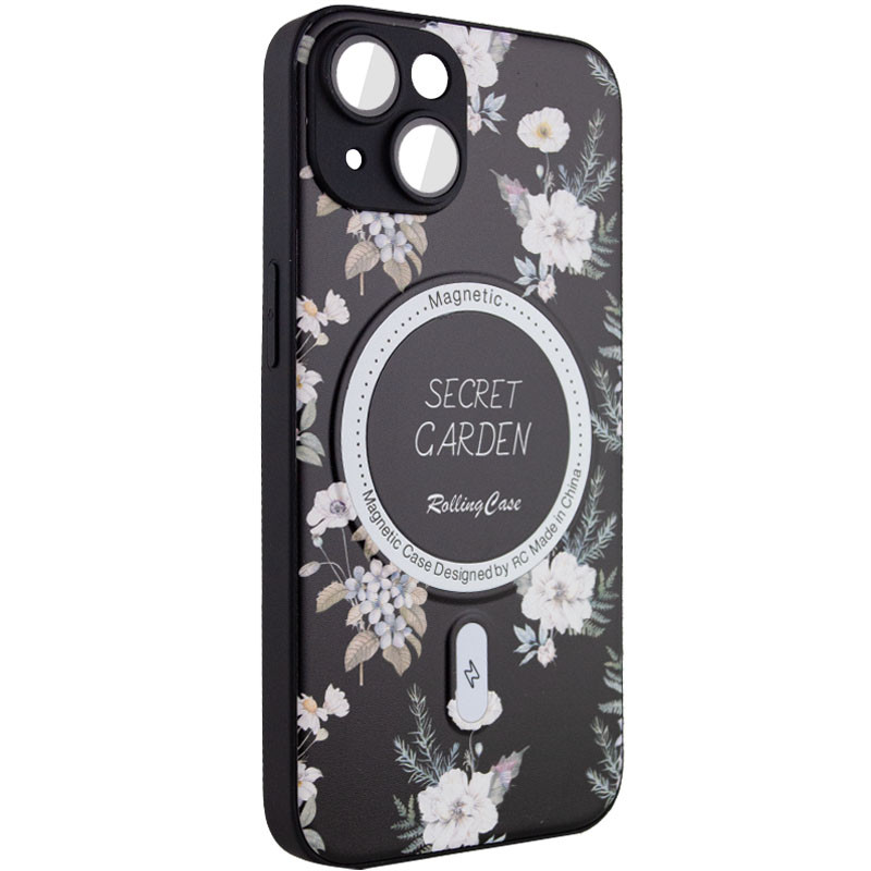 TPU + PC чохол Secret Garden with Magnetic Fit для Apple iPhone 15 (6.1″) Black