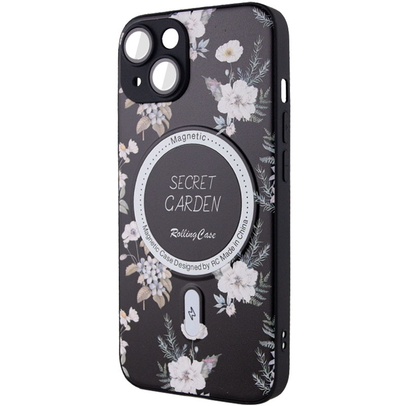 TPU + PC чохол Secret Garden with Magnetic Fit для Apple iPhone 15 (6.1″) Black