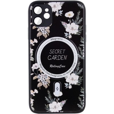 TPU + PC чохол Secret Garden with Magnetic Fit для Apple iPhone 12 (6.1″) Black
