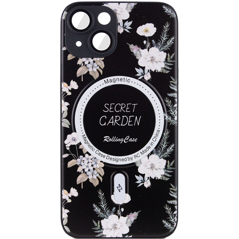 TPU + PC чохол Secret Garden with Magnetic Fit для Apple iPhone 15 (6.1″) Black