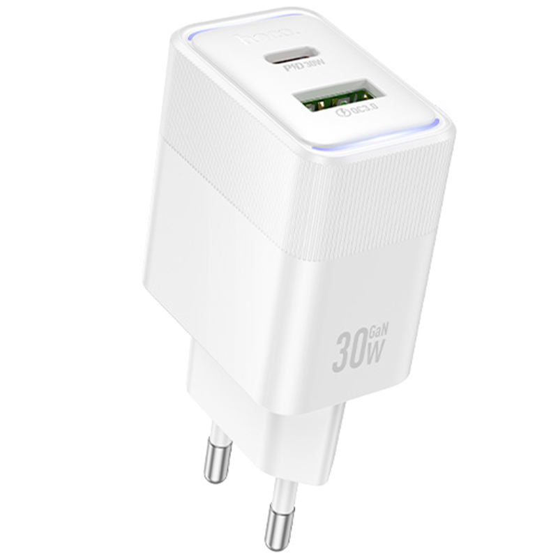 Мережевий зарядний пристрій Hoco CS112A Lounge PD 30W + QC 3.0 (1×USB-A / 1×USB-C)