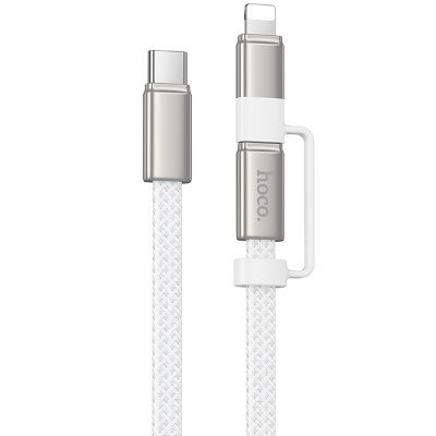 Дата кабель Hoco X125 Surplus 2in1 USB-C → Lightning/USB-C 60W (1 м)