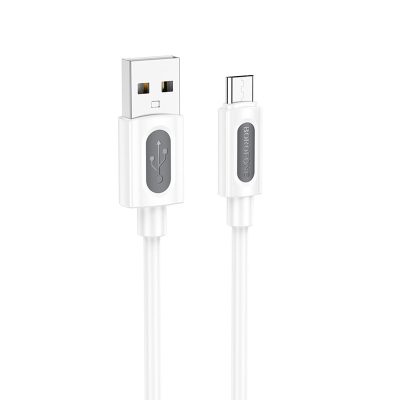 Дата кабель Borofone BX114 Structure USB to Micro-USB 2.4 А (1 м)