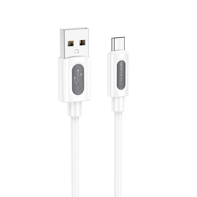 Дата кабель Borofone BX114 Structure USB to Micro-USB 2.4 А (1 м)
