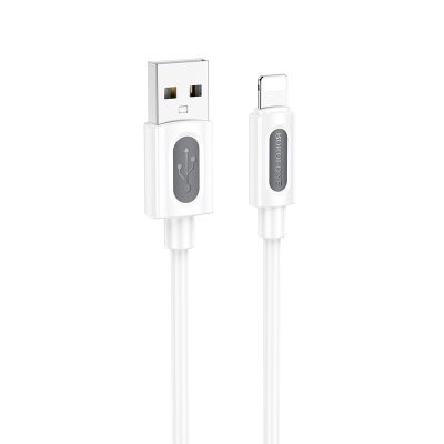 Дата кабель Borofone BX114 Structure USB to Lightning 2.4 А (1 м)