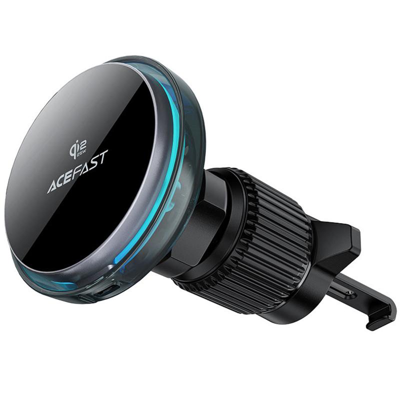 Автотримач з Бездротовий зарядний пристрій Acefast D61 Magnetic Wireless Charging Qi2 25W Gray