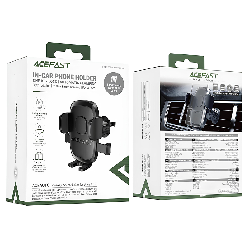 Автотримач Acefast D56 (air outlet) Black