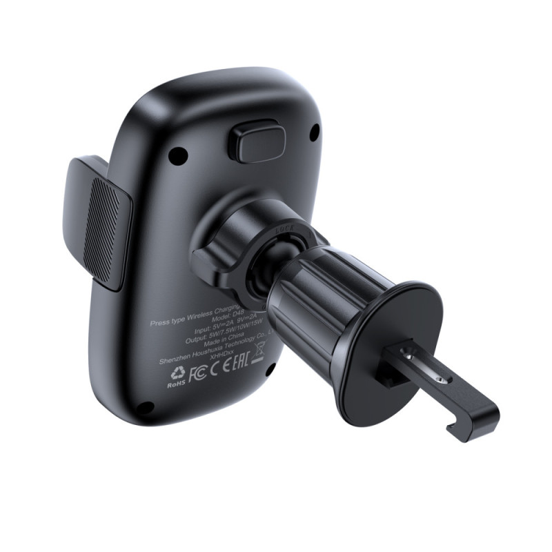 Автотримач з Бездротовий зарядний пристрій Acefast D48 Air Vent 15W (air outlet) Black