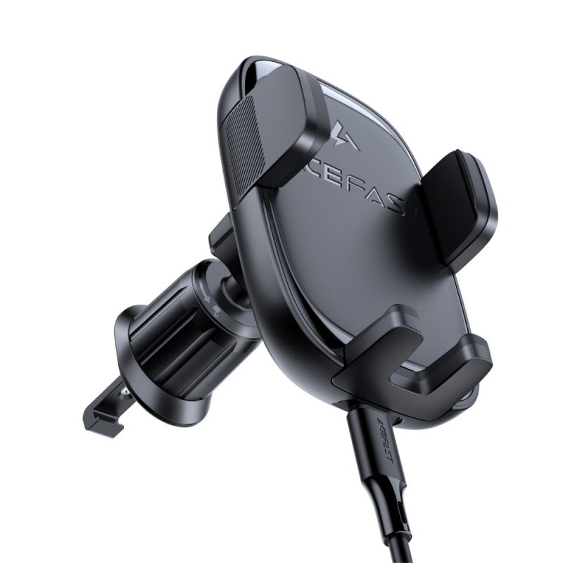 Автотримач з Бездротовий зарядний пристрій Acefast D48 Air Vent 15W (air outlet) Black