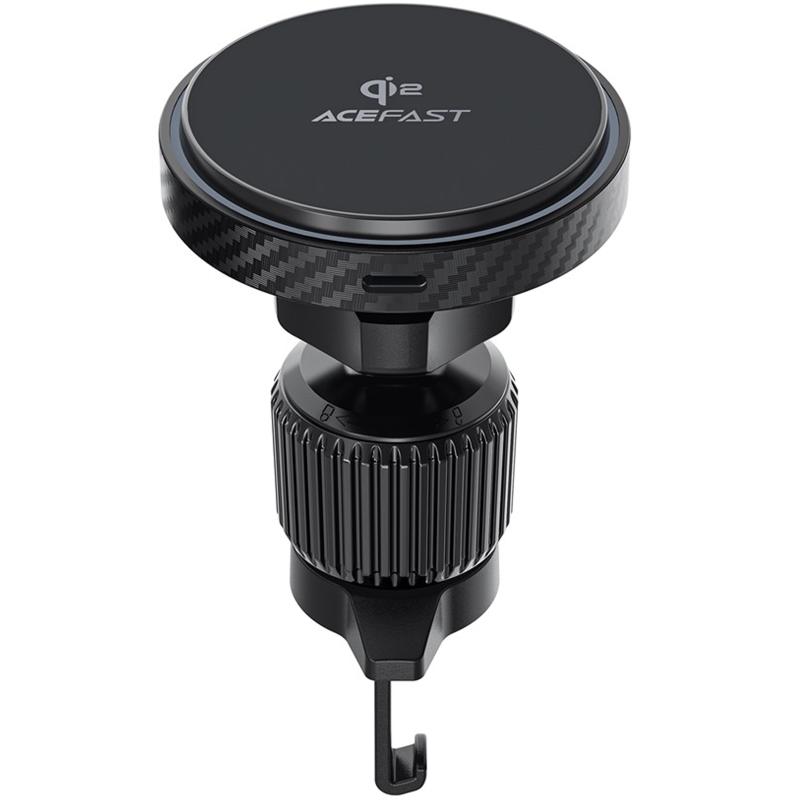 Автотримач з Бездротовий зарядний пристрій Acefast D33 Qi2 Magnetic Wireless Charging 15W Black
