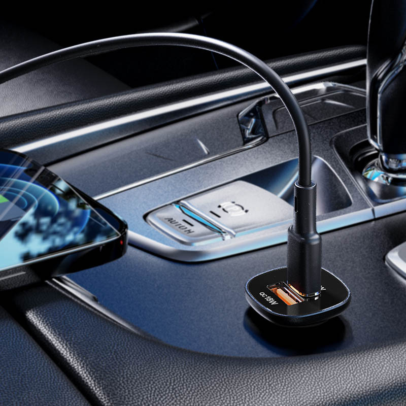 Автомобільний зарядний пристрій Acefast B1 mini PD 20W + QC 3.0 total 38W (1×USB-A / 1×USB-C) Black