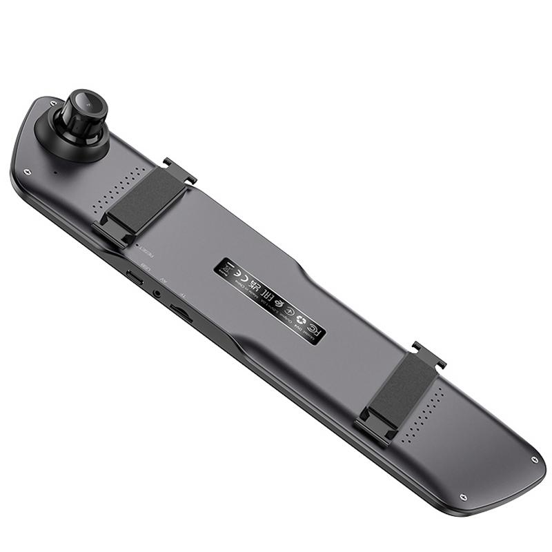 Відеореєстратор дзеркало Hoco DV4 4.5-inch display with rear camera (1080P + 720P) Iron gray