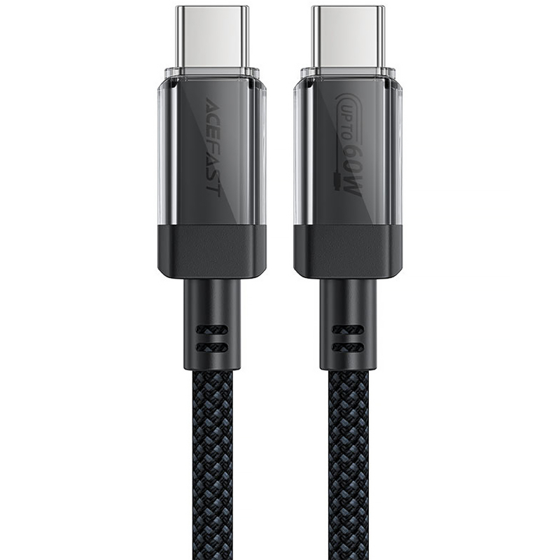 Дата кабель Acefast C12-03 USB-C → USB-C 60W (1.2 м) Black