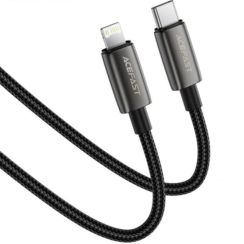 Дата кабель Acefast C23-01 USB-C → Lightning 30W (1.2 м) Black