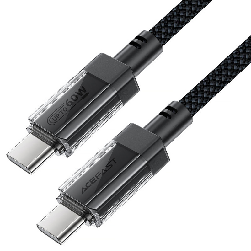 Дата кабель Acefast C12-03 USB-C → USB-C 60W (1.2 м) Black
