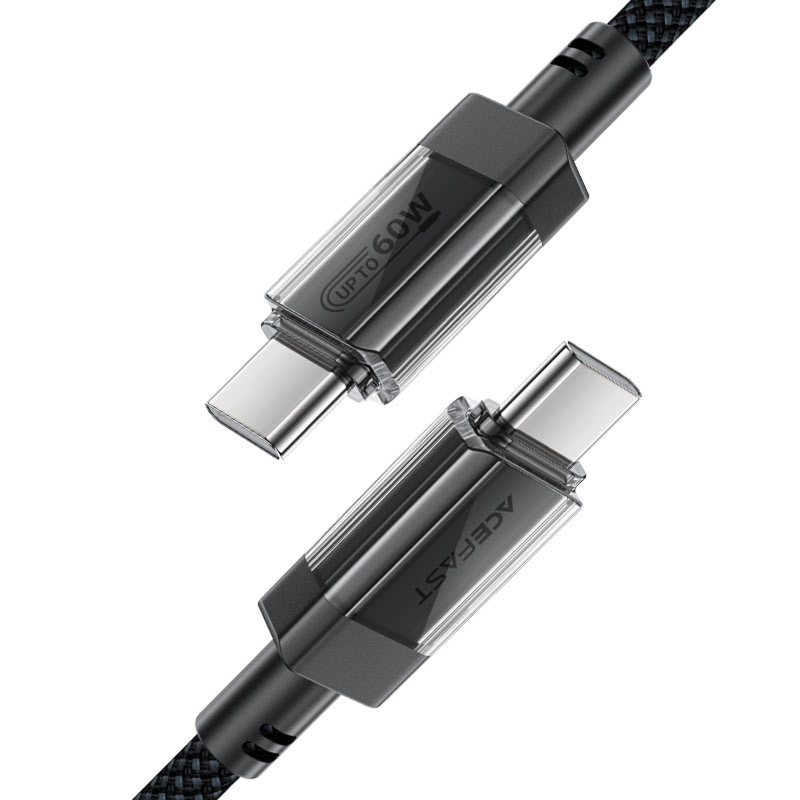 Дата кабель Acefast C12-03 USB-C → USB-C 60W (1.2 м) Black