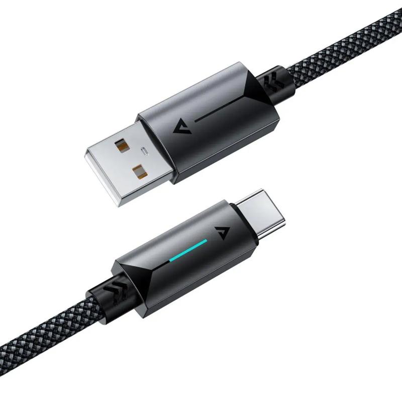 Дата кабель Acefast C19-04 USB to USB-C 3 А (1.2 м) Black
