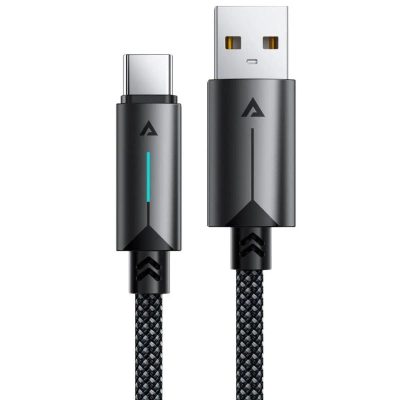 Дата кабель Acefast C19-04 USB to Type-C 3A (1.2m) Black