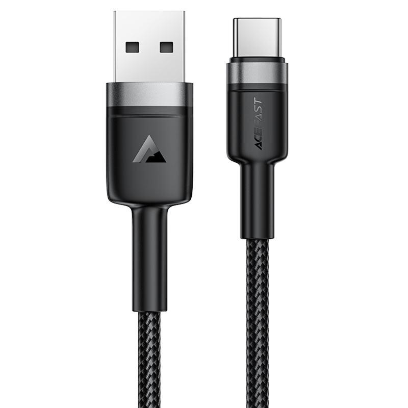 Дата кабель Acefast C22-04 USB to USB-C 60W (1.2 м) Black