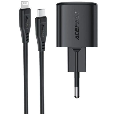 МЗП Acefast A118 PD30W GaN (1USB-C) + кабель Type-C to Lightning Black