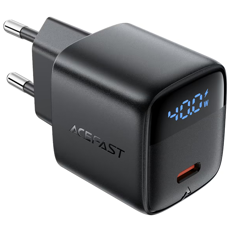 Мережевий зарядний пристрій Acefast A135 PD 40W GaN (1×USB-C) Black