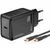 МЗП Amaya E218S PD20W+QC3.0 (1USB-C) + кабель Type-C to Type-C Black