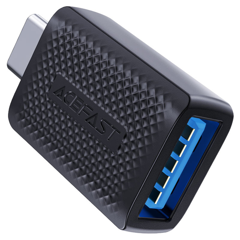 Перехідник Acefast J1 Type- Male to USB Female Black