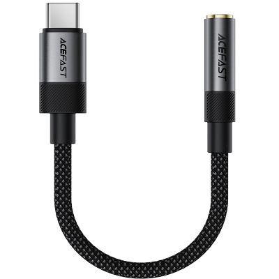 Перехідник Acefast J12 Type-C male to AUX 3.5mm female Black