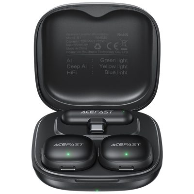 Петличний бездротовий мікрофон Acefast R1 USB-C Black