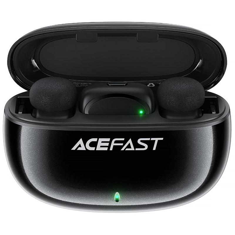 Петличний бездротовий мікрофон Acefast R2 Dual-mic USB-C Black